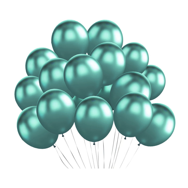 5" Latex Balloons 100 Pcs Chrome Green