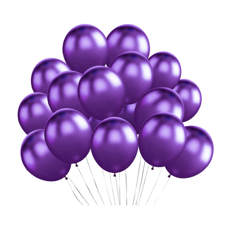 5" Latex Balloons 100 Pcs Chrome Purple