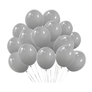 Matte 5" Latex Balloons 100 pcs Gray
