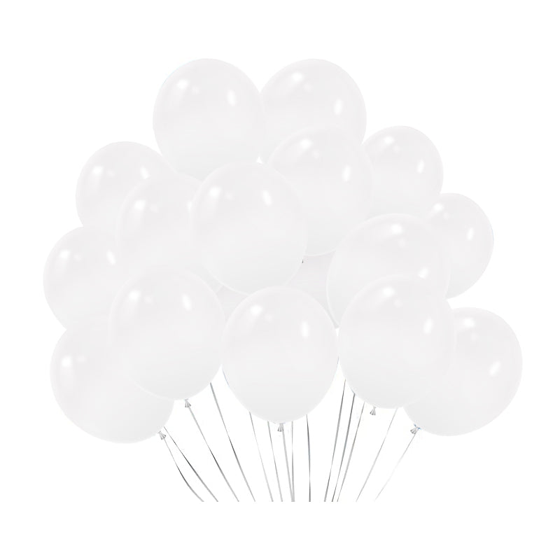 Matte 5" Latex Balloons 100 pcs White