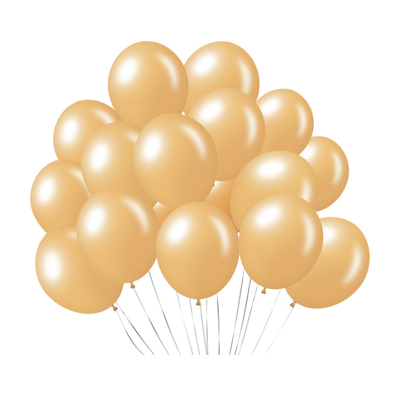 5" Latex Balloons 100 Pcs Shiny Pearl Peach