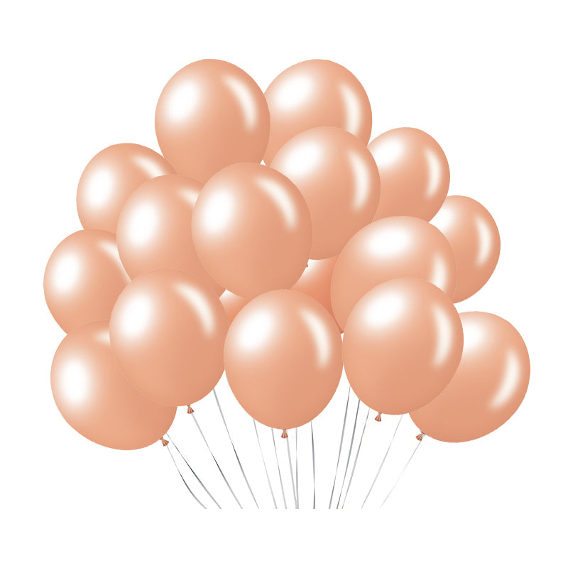 5" Latex Balloons 100 Pcs Pearl Rose Gold
