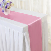 Satin 110"x12" Table Runner Light Pink