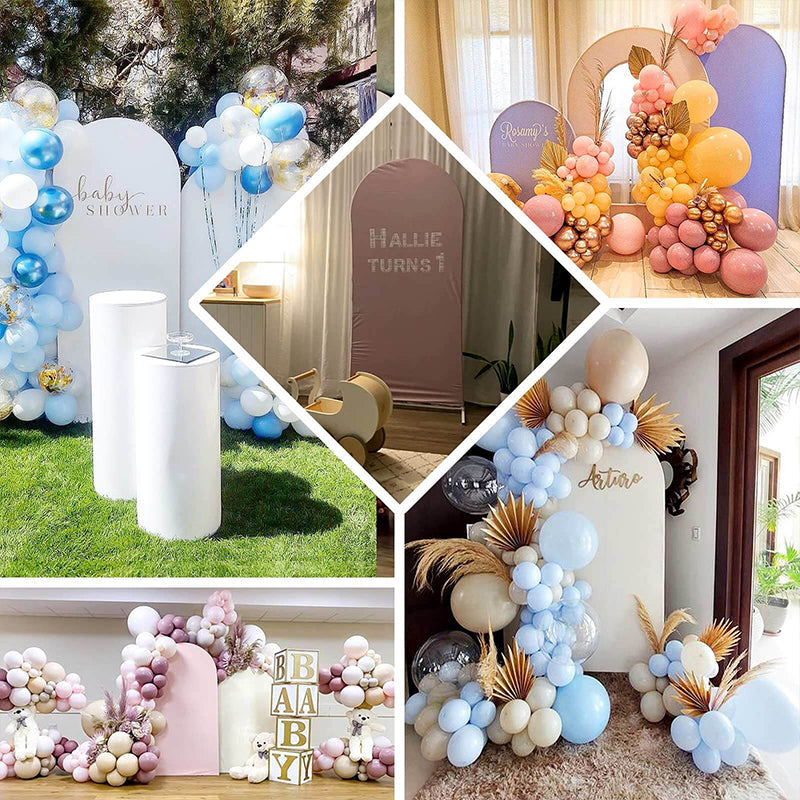 Lake Blue Polyester Wedding Arch Cover