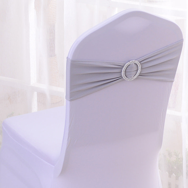 Elastic Chair Back Bow 6"x14" White