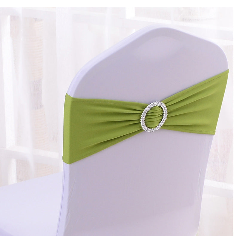 Elastic Chair Back Bow 6"x14" White