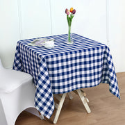 Buffalo Plaid Polyester Square Tablecloth White/Navy Blue