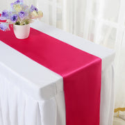 Satin 110"x12" Table Runner Rose Red