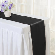 Satin 110"x12" Table Runner Black