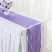 Satin 110"x12" Table Runner Light Purple