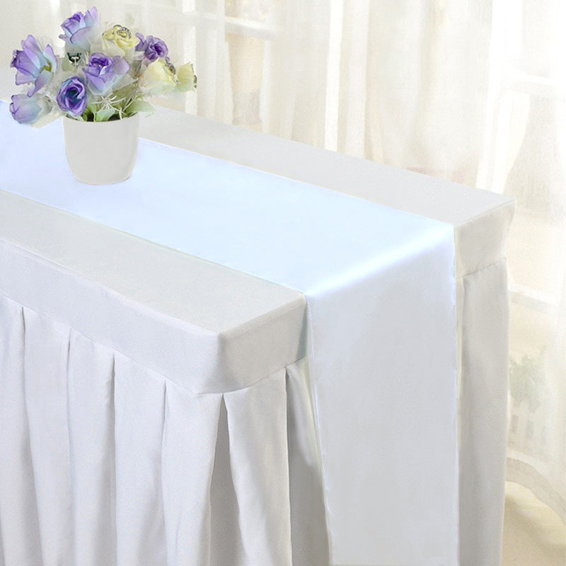 Satin Table Runner 12" x 108" Table Runners for Wedding Birthday Parties Banquets Decorations