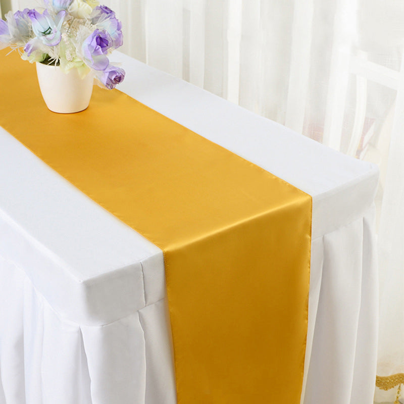 Satin 110"x12" Table Runner Golden
