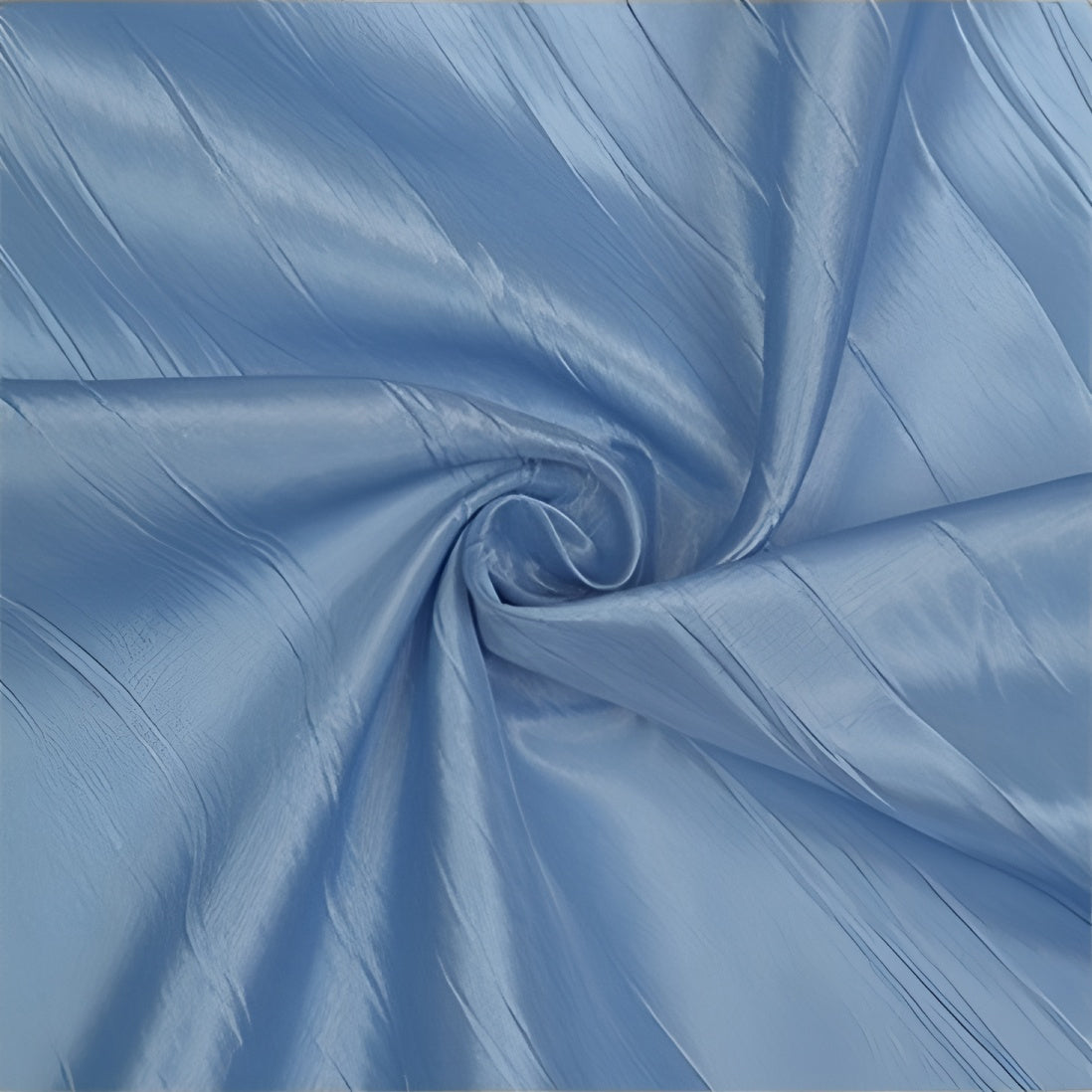Round Crinkle Polyester Tablecloth Dusty Blue