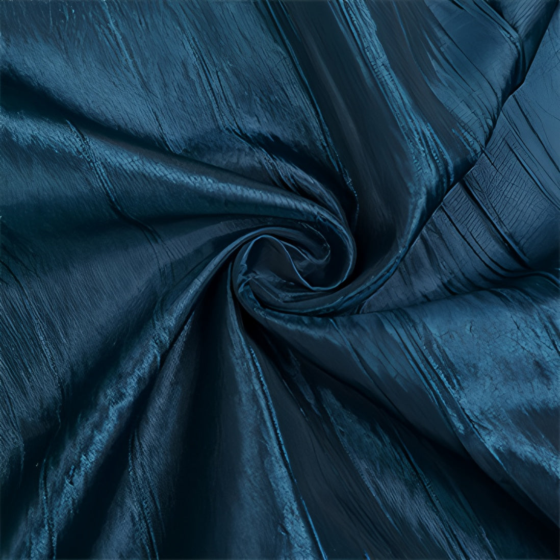 Round Crinkle Polyester Tablecloth Navy Blue