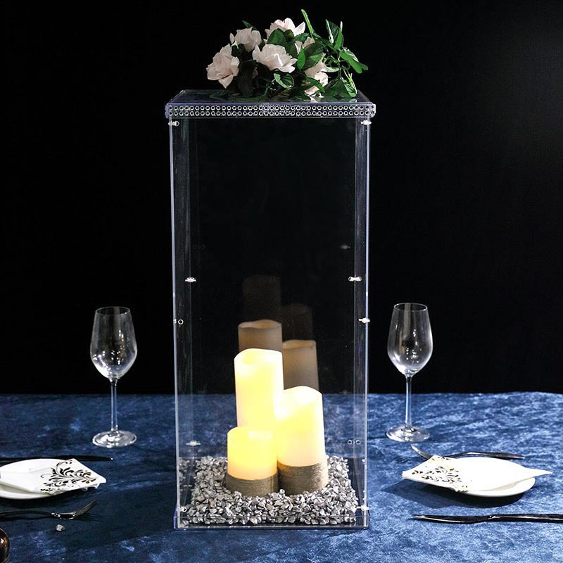 Clear Acrylic Pedestal Riser, Transparent Display Box 20"