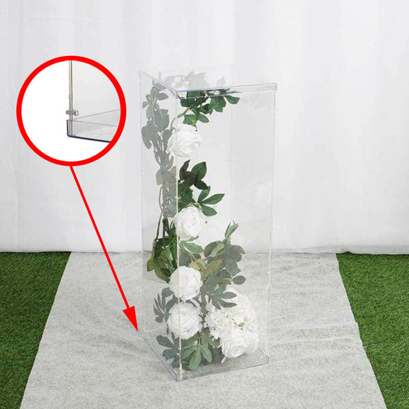 Clear Acrylic Pedestal Riser, Transparent Display Box 20"