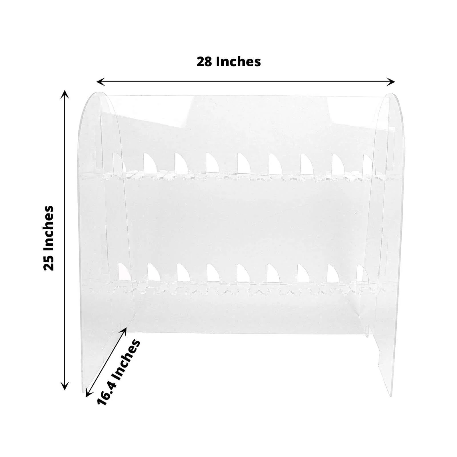 2-Tier Acrylic Champagne Glass Holder Display Stand Table Top 25" Clear with 18 Hooks