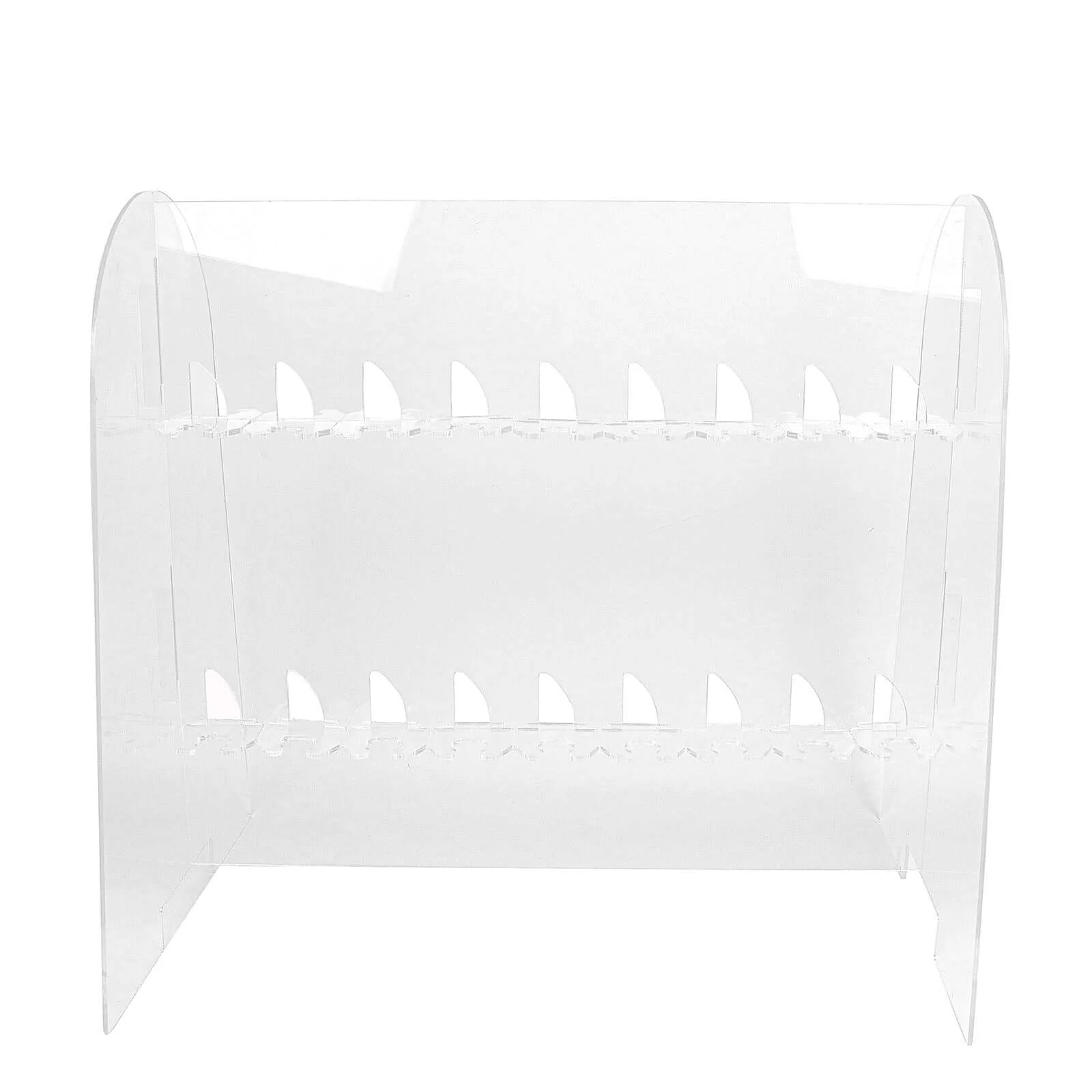 2-Tier Acrylic Champagne Glass Holder Display Stand Table Top 25" Clear with 18 Hooks