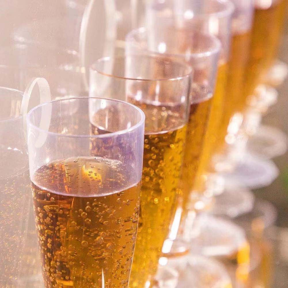 5-Tier Acrylic Champagne Wall Glass Holder 5ft Clear