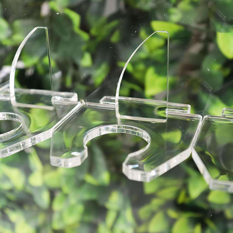 5-Tier Acrylic Champagne Wall Glass Holder 5ft Clear