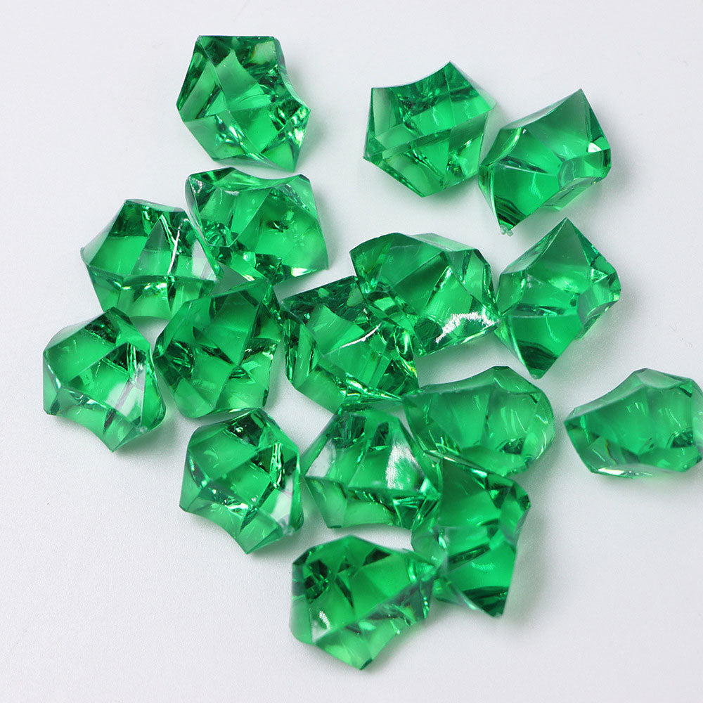 320 Pcs Premium Acrylic Ice Crystal Diamond Vase Fillers Dark Green