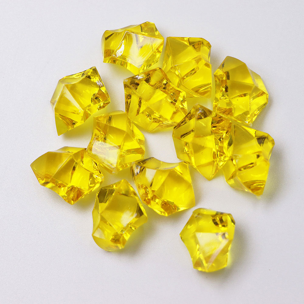 320 Pcs Premium Acrylic Ice Crystal Diamond Vase Fillers Yellow