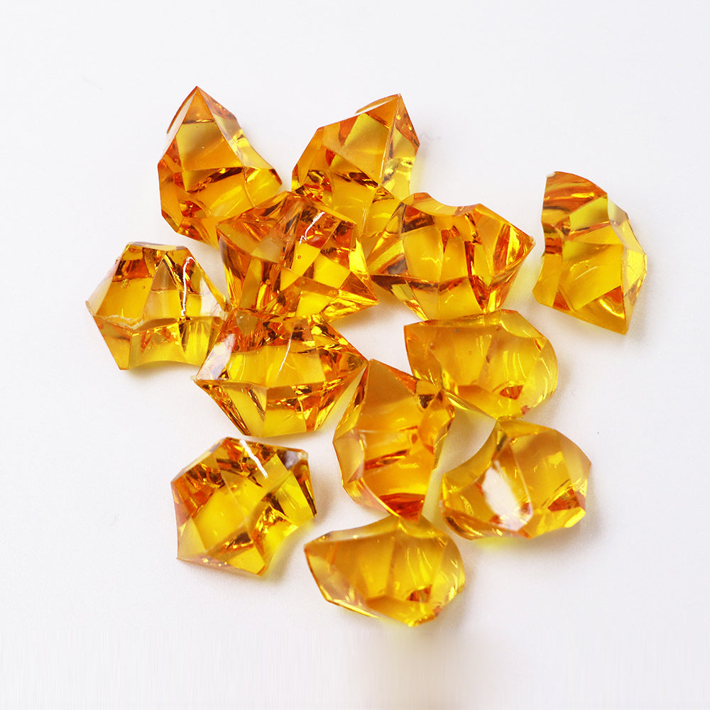 320 Pcs Premium Acrylic Ice Crystal Diamond Vase Fillers Orange