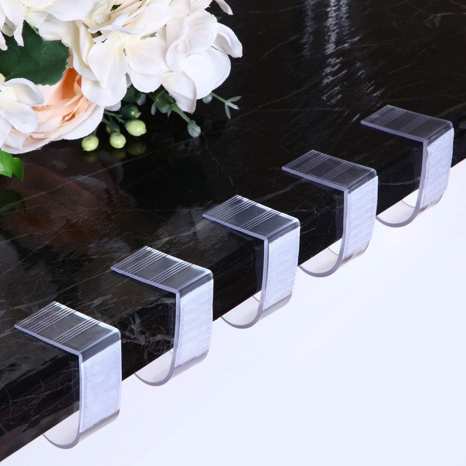 12pcs Adjustable Large Plastic Table Skirt Clips 1"