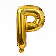 32" Gold Letter Balloons Alphabet Number Foil Mylar Balloons Letter "P"