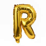 16" Gold Letter Balloons Alphabet Number Foil Mylar Balloons Letter "R"