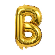 16" Gold Letter Balloons Alphabet Number Foil Mylar Balloons Letter ”B“
