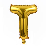 32" Gold Letter Balloons Alphabet Number Foil Mylar Balloons Letter "T"