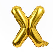 32" Gold Letter Balloons Alphabet Number Foil Mylar Balloons Letter "X"