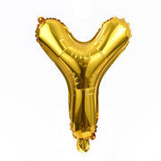 16" Gold Letter Balloons Alphabet Number Foil Mylar Balloons Letter "Y"