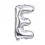 16" Silver Letter Balloons Alphabet Number Foil Mylar Balloons Letter "E"