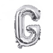16" Silver Letter Balloons Alphabet Number Foil Mylar Balloons Letter "G"