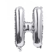 16" Silver Letter Balloons Alphabet Number Foil Mylar Balloons Letter "H"
