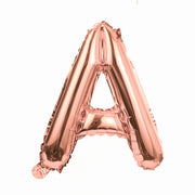 16" Rose Gold Letter Balloons Alphabet Number Foil Mylar Balloons Letter "A"