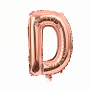 16" Rose Gold Letter Balloons Alphabet Number Foil Mylar Balloons Letter "D"