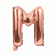 16" Rose Gold Letter Balloons Alphabet Number Foil Mylar Balloons Letter "M"