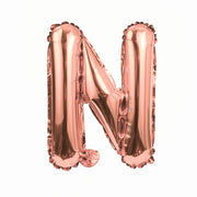 16" Rose Gold Letter Balloons Alphabet Number Foil Mylar Balloons Letter "N"