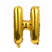32" Gold Letter Balloons Alphabet Number Foil Mylar Balloons Letter "H"