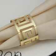Laser Cut Metal Napkin Ring Gold 4Pc