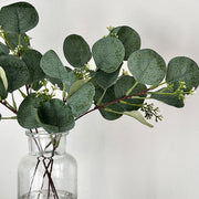 14 Stems Real Touch Artificial Eucalyptus Leaf Flower Bouquet 13"