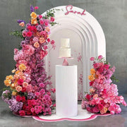 2 Sets Of Artificial Plants And Flowers Wedding Backdrop Decoration Rose Gypsophila Rose Red