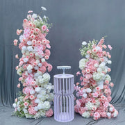 2 Sets Of Artificial Plants And Flowers Wedding Backdrop Decoration Rose Hydrangea Pink White