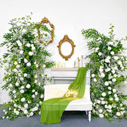 2 Sets Of Artificial Plants And Flowers Wedding Backdrop Decoration Chrysanthemum Gypsophila Green White