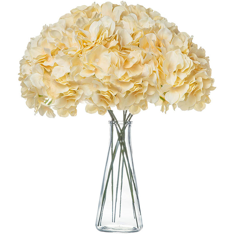 Fake Hydrangea Artificial Flowers with Stems Real Touch Champagne