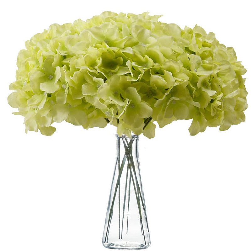 Fake Hydrangea Artificial Flowers with Stems Real Touch Green