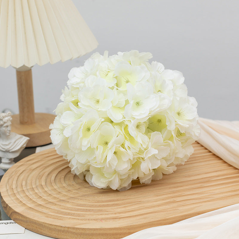 4Pcs Silk Hydrangea Artificial Flower Kissing Balls White